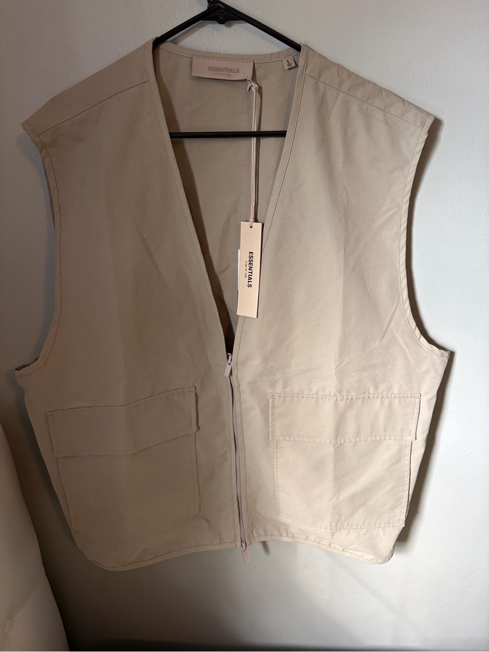 ESSENTIALS Khaki/Tan Utility Vest